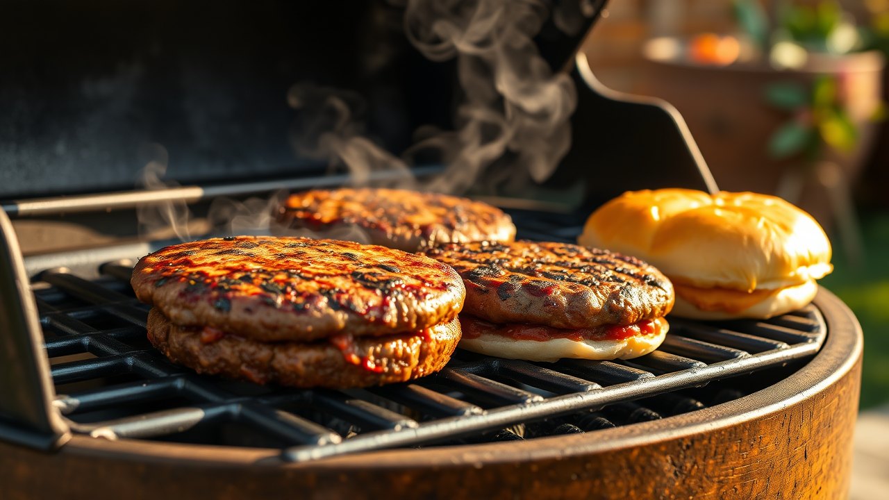 Domácí hamburger na grilu: pravý recept krok za krokem
